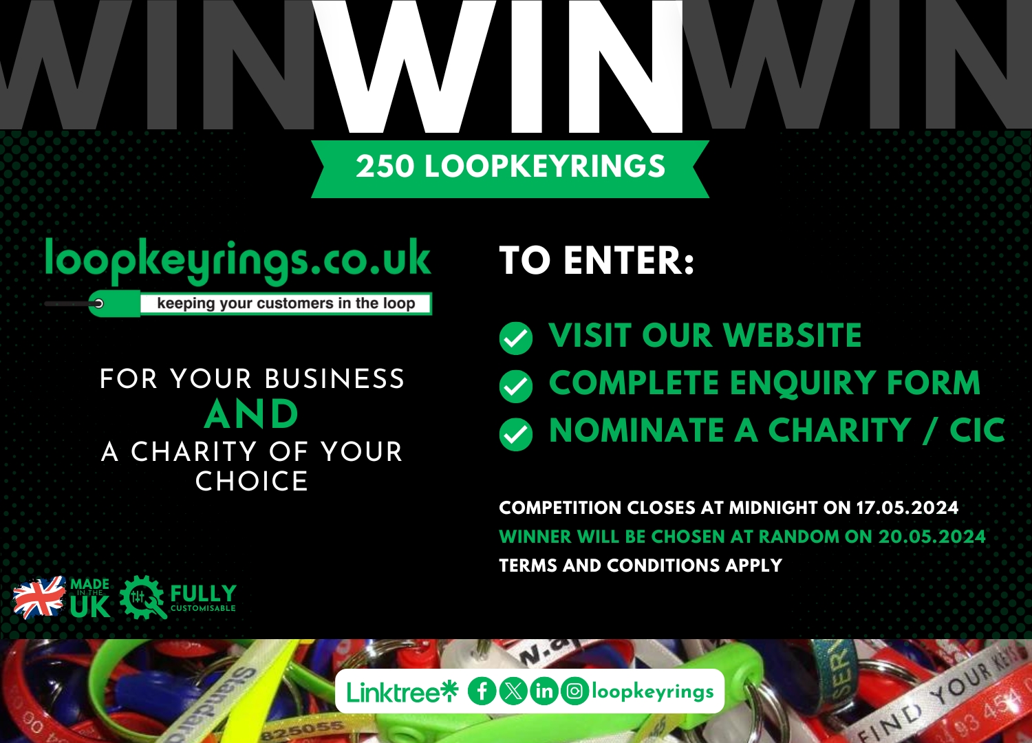 WIN! Some Loop Keyrings For You & A Charity of Your Choice!